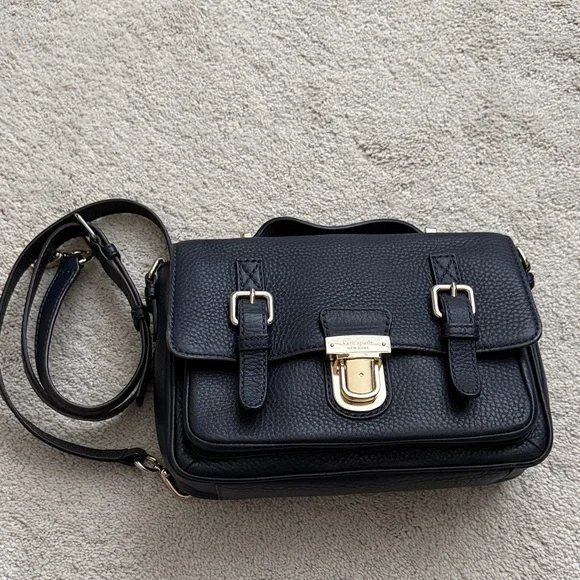Kate Spade Navy Leather Satchel Bag - Picture 1 of 12